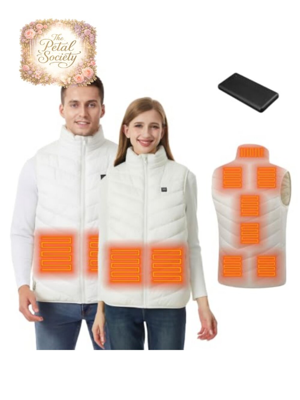 Unisex Heated Vest 9 Heating Zones 3 Heat Settings USB Winter Outdoor